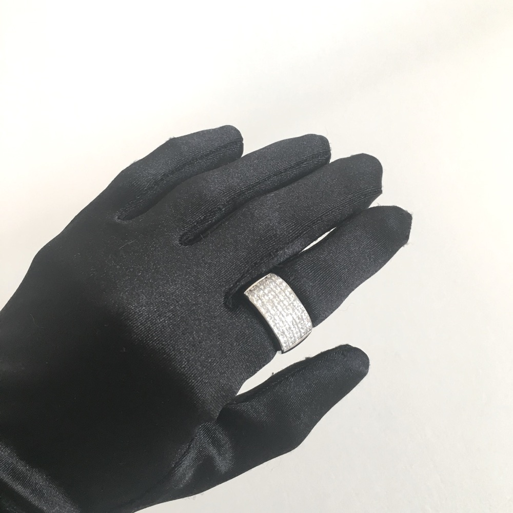 LADIES PLATINUM DIAMOND RING - Picture 7 of 12